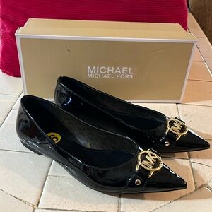 Black Patten Leather Flats